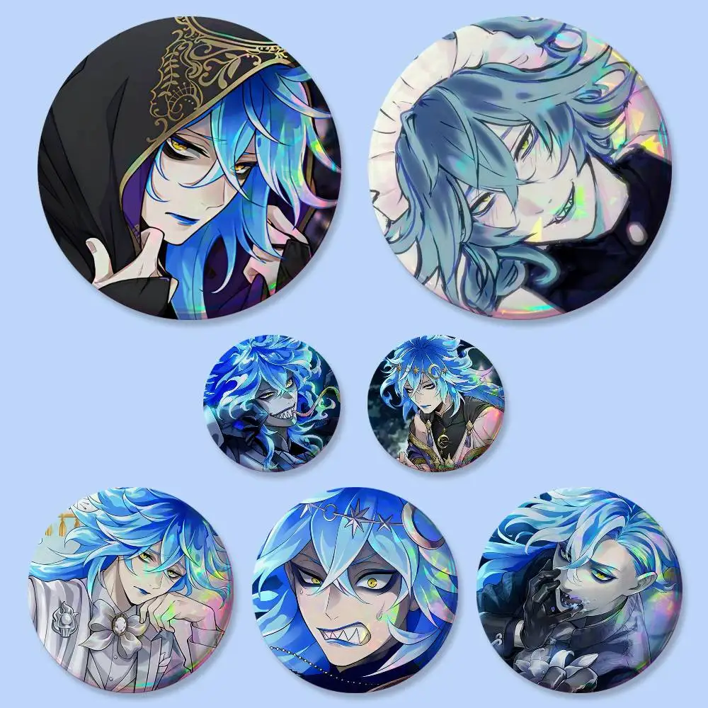 1pc Twisted Wonderland Game Cartoon Figure Idia Shroud Badges Button Round Brooch Badge Bag Decor Accessories Friends Gifts
