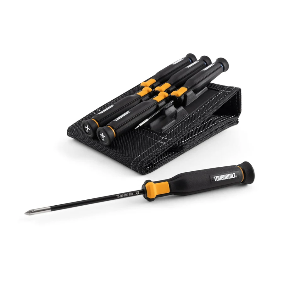 TOUGHBUILT TB-H5S6-PRE 6Pcs Precision Screwdriver Set + Soft Case Tool Bag Magnetic Screw Driver Set Electric Repair Hand Tools