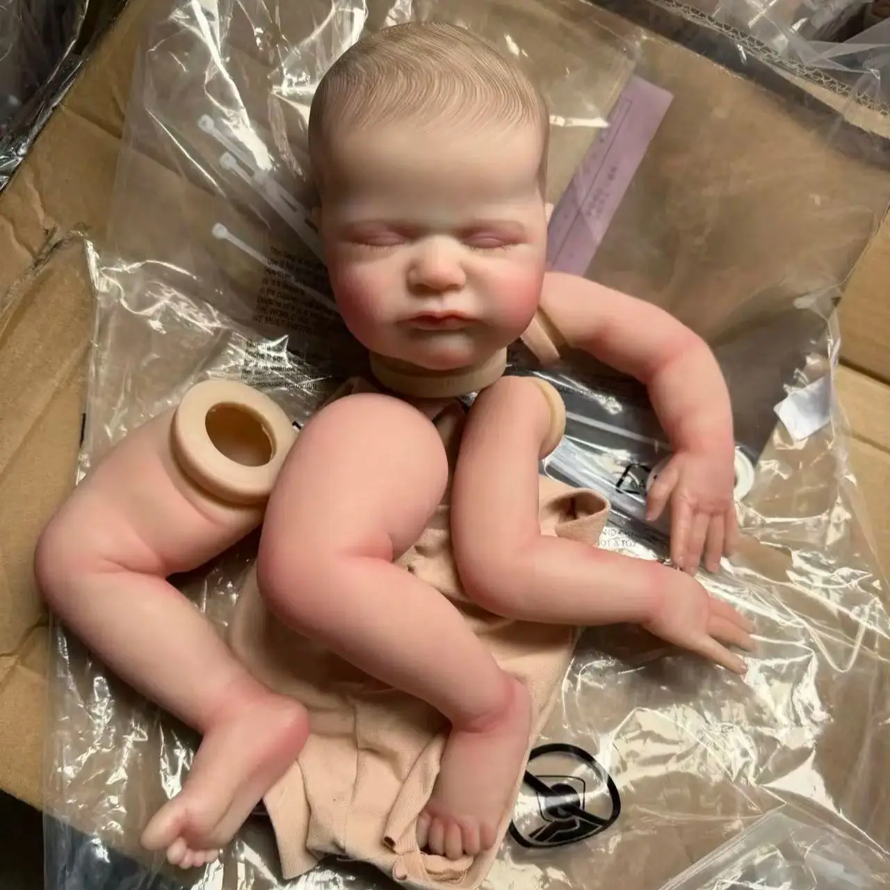 18inch Reborn Doll Kit Max Sleeping Baby Doll Already Painted Kits DIY Doll Parts 3D Skin Tone Muñecas Kit Bebe Reborn - view 2