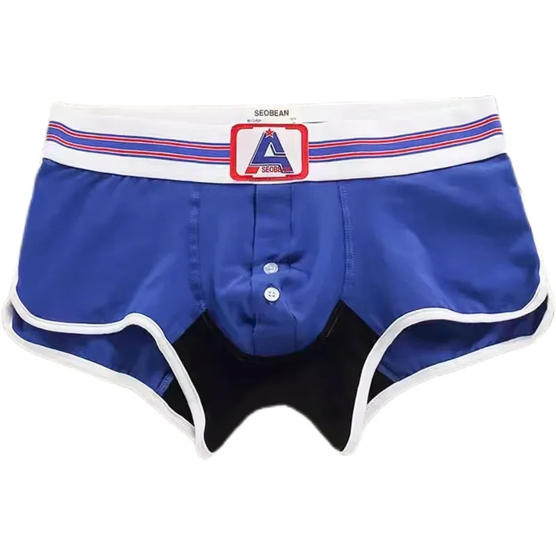 Cotton Bulge Boxy Underwear for Men Sexy Low Rise U Convex Pouch Boxer Briefs Male Breathable Comfort Sweat Absorp Sports Trunks