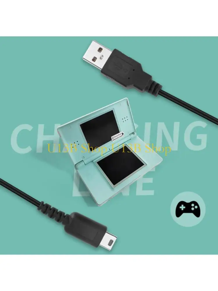 U13B USB Charging Cable Power Charging Cord Replacement for Handheld Console Indoor Use