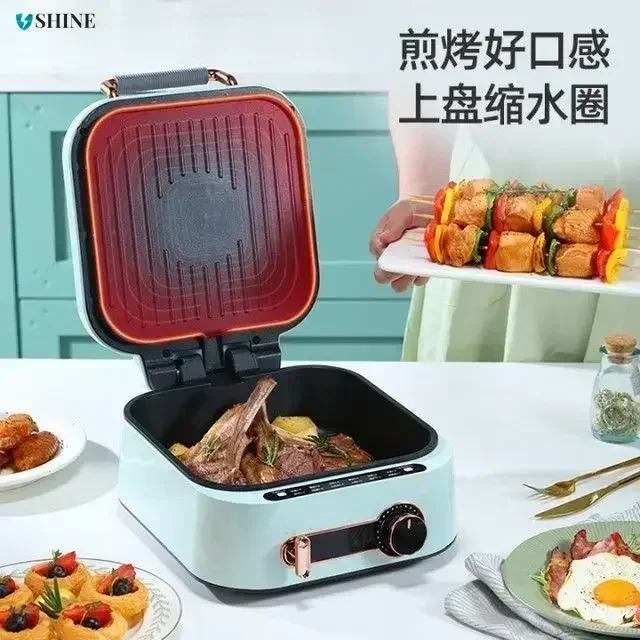 Electric Baking Pan Double-sided Heating Hot Pot Deep Plate Deepened Electric Baking Pan Enlarged Pancake Pan Crepe Maker.