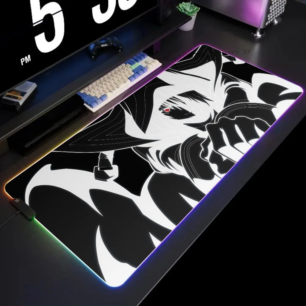 

Anime The Eminence In Shadow Cid Kagenou Mousepad XXL RGB Gaming Mouse Pads HD Black Gamer Accessories Large LED