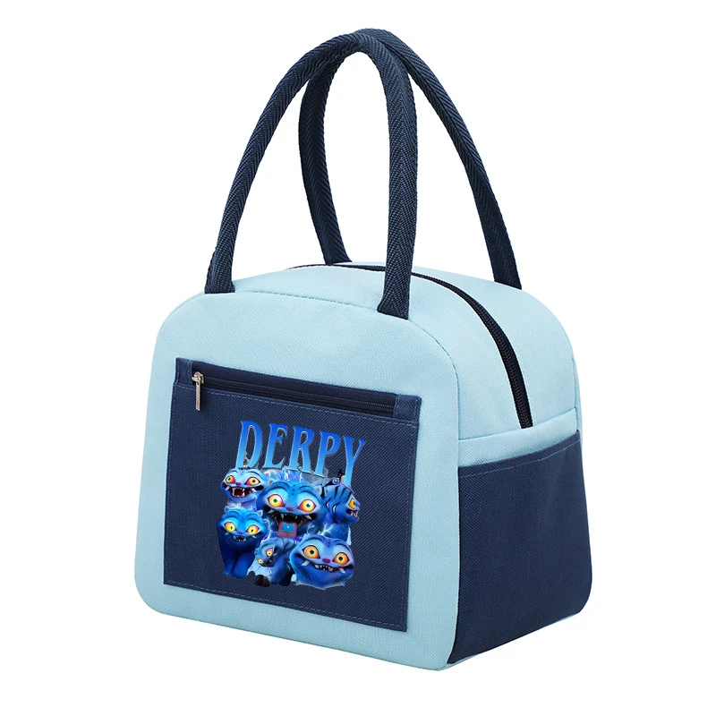 Cartoon KPop Demon Hunters Portable Lunch Bags Anime Cute Figures Freezer Camping Picnic Insulation Bag School Storage Handbag