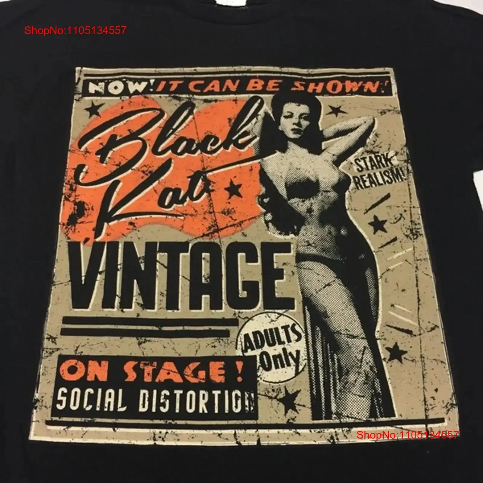 Distorção social preto kat vintage pin up t camisa adulto punk rock todos os tamanhos vintage lavado esticado gráfico macio homme unisex