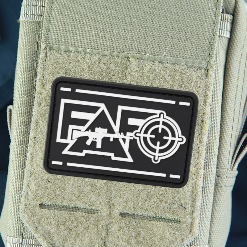 Patchs de sangle de poitrine en PVC 3D pour chien, lettre FAFO, crochet et boucle, DulStickers, manille, sac à dos, chapeau, patch de sécurité intéressant