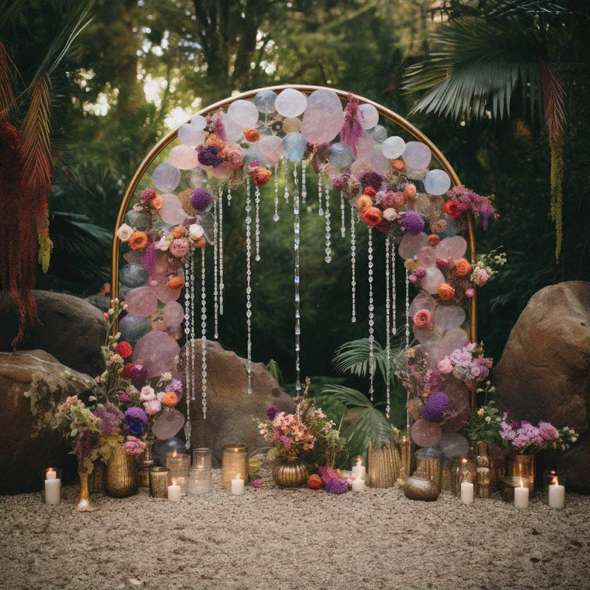 Mehofond Photography Background Boho Arch Floral Adult Birthday Party Wedding Maternity Portrait Decor Backdrop Photo Studio