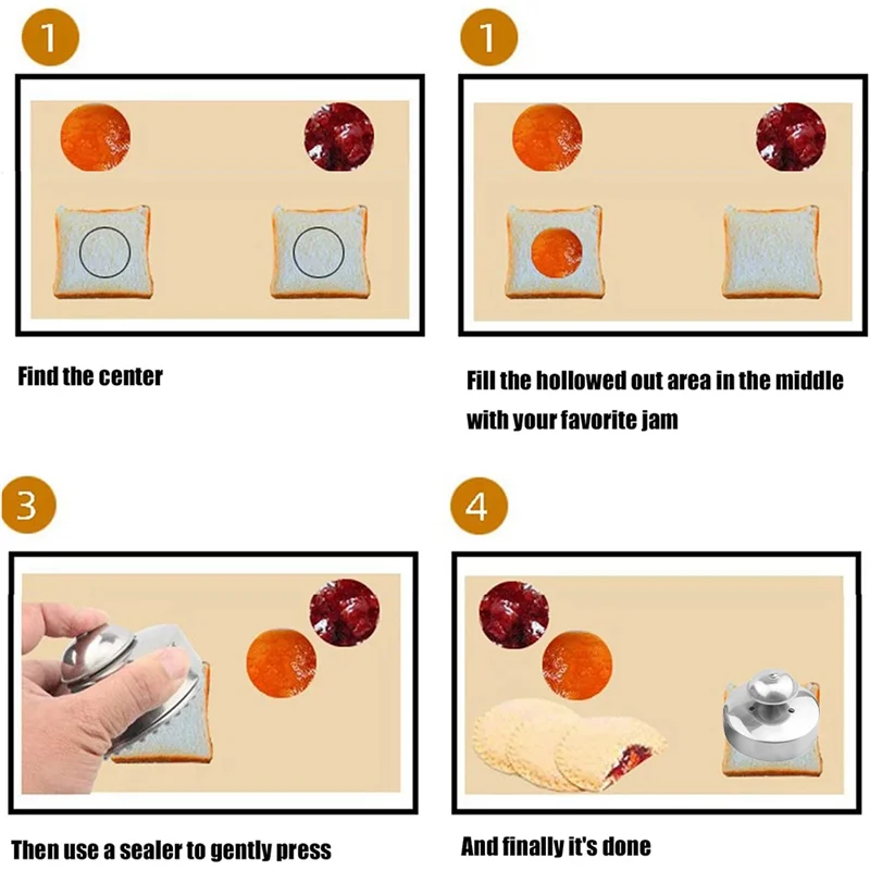 Sandwich Cutter For Kids, 3.5 Inch Stainless Steel Round Sandwich Cutter, Sandwich Decruster