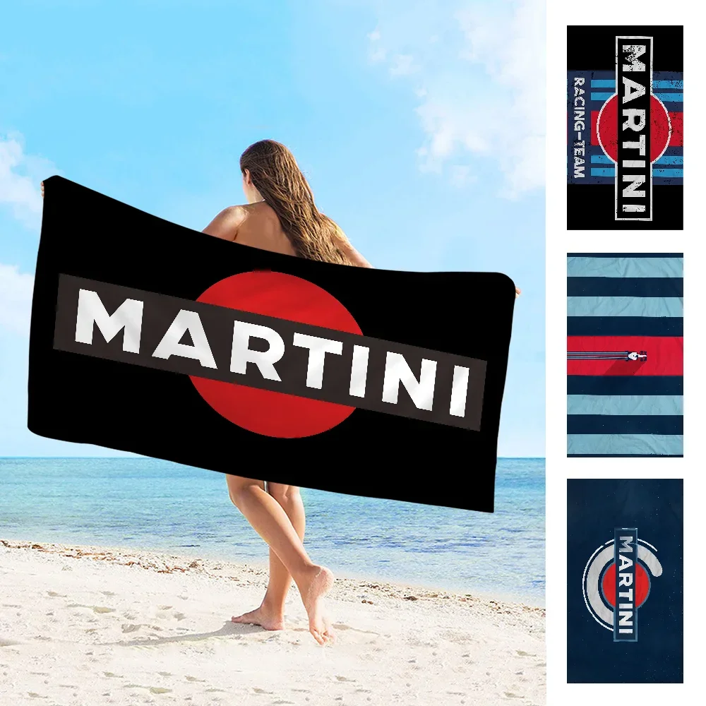 

M-Martini Logo Bath Towel Microfiber Soft Water Absorbing Breathable For Girl Kids Decorative Cartoon Beach Towel