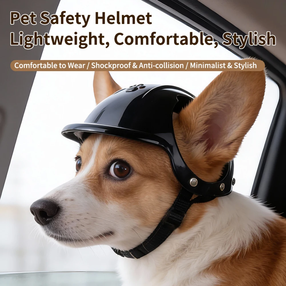 Pet Dog Helmets Cute Motorcycle Dog Riding Helmets Stylish Design Funny Dog Costume Hat Headwear Bikers Accessories