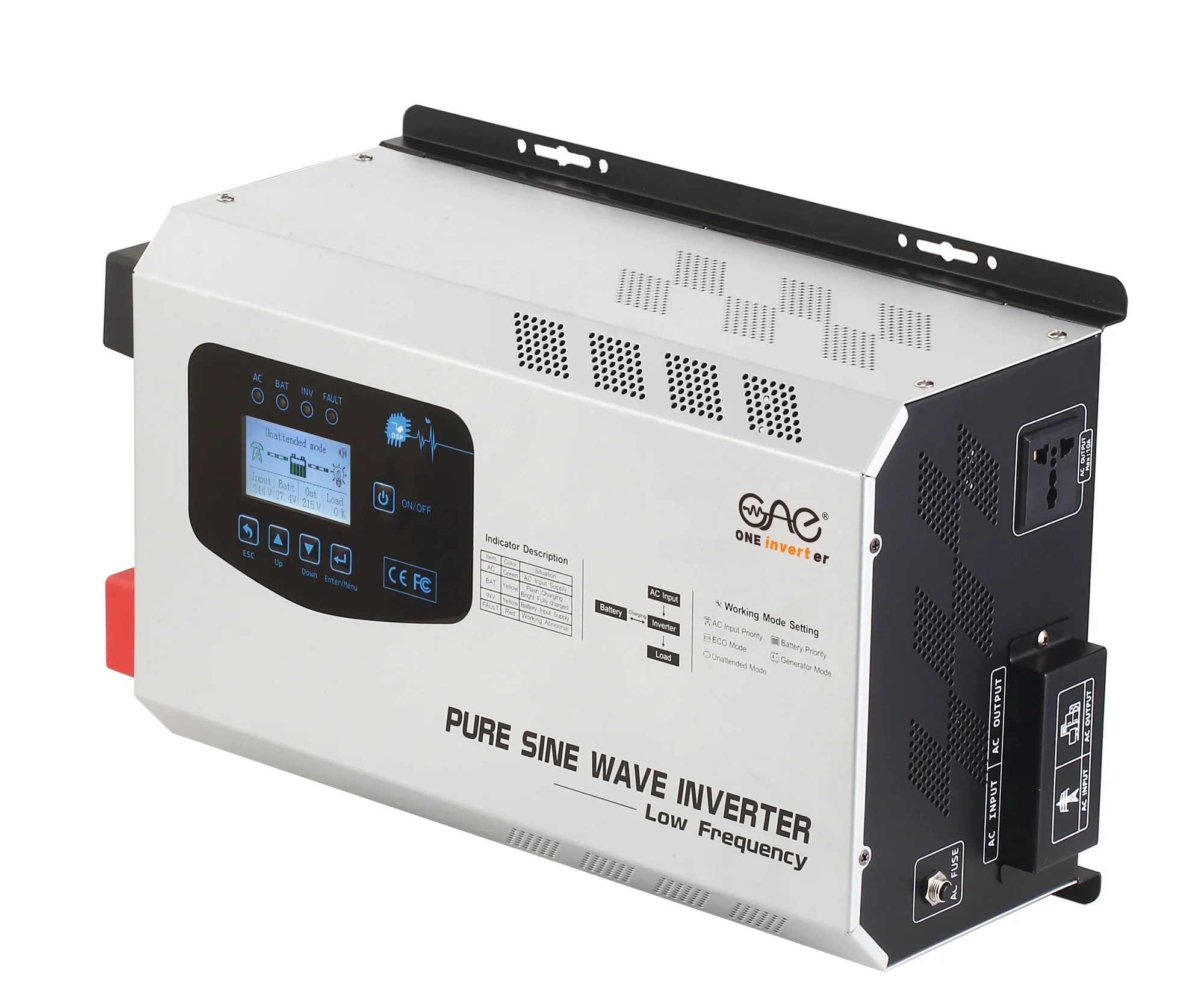 

Off Grid 2000w Inverter 24vdc 220vac Pure Sine Wave Inverter 2kw