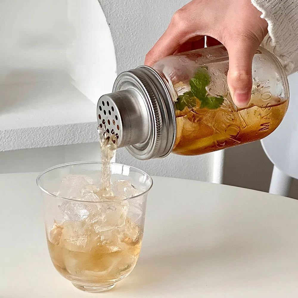Hand Cranked Shaker Set Three Piece Glass Shaker Glasses Juice Cup Creative Soda Bubbles Glass Cup Cocktail Glass Bar Kitchen