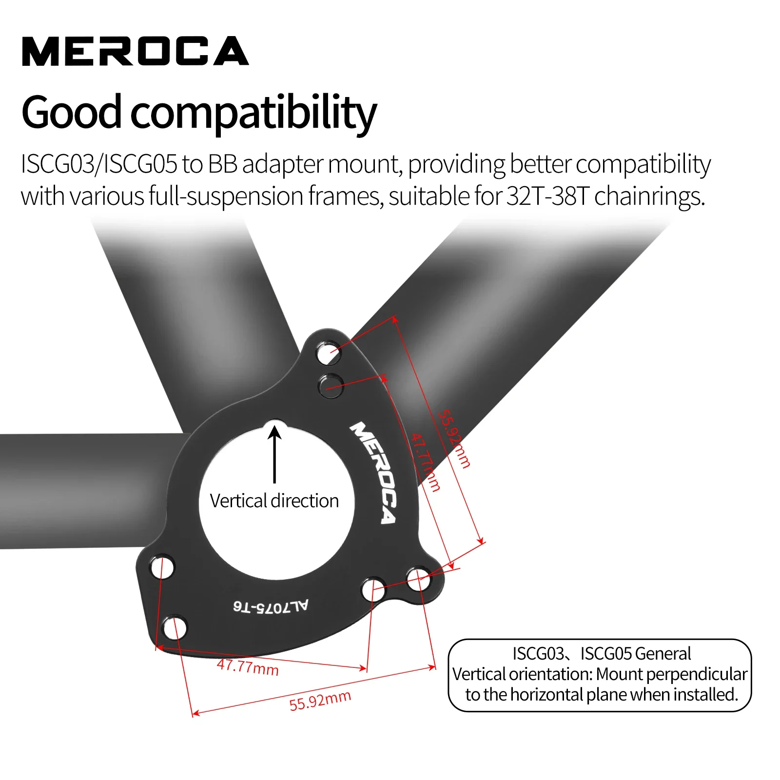ISCG05 سلسلة دليل ISCG03 باش الحرس سبائك الألومنيوم خفيفة سلسلة واحدة 34 32 36 38 الأسنان الجبلية القرص سلسلة ضرس دليل #3