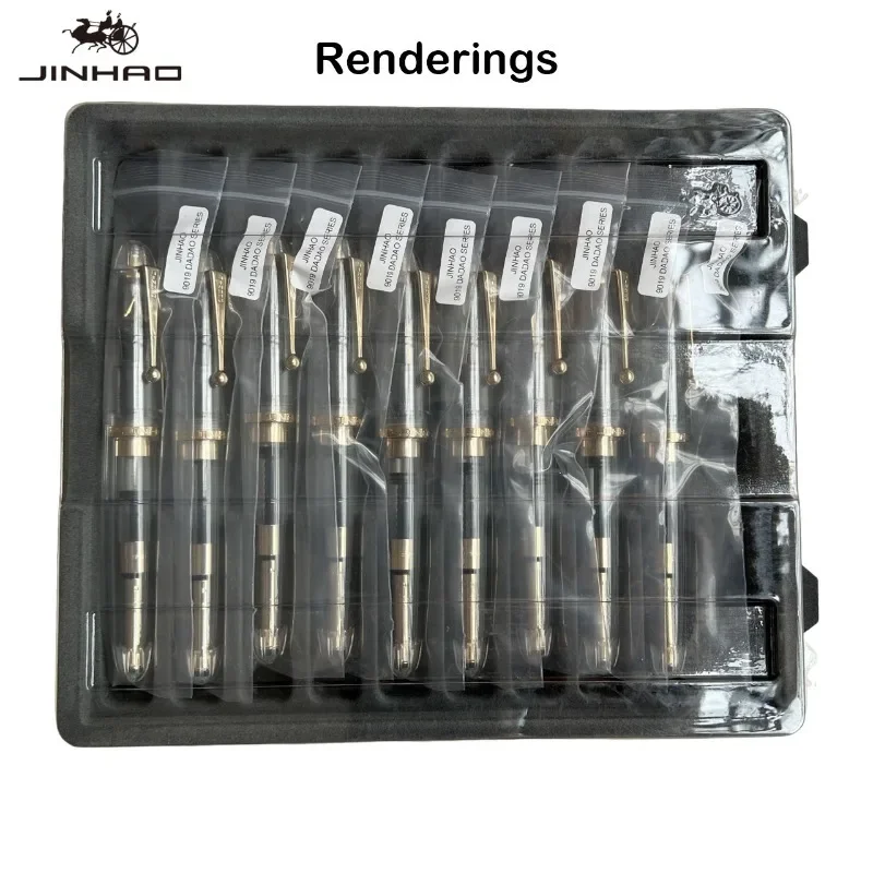 Imagem -02 - Jinhao-estojo Transparente de Plástico Caixa de Armazenamento Papelaria Coreana Material Escolar e de Escritório Segure Canetas 10 Canetas pc Pcs 10 Pcs