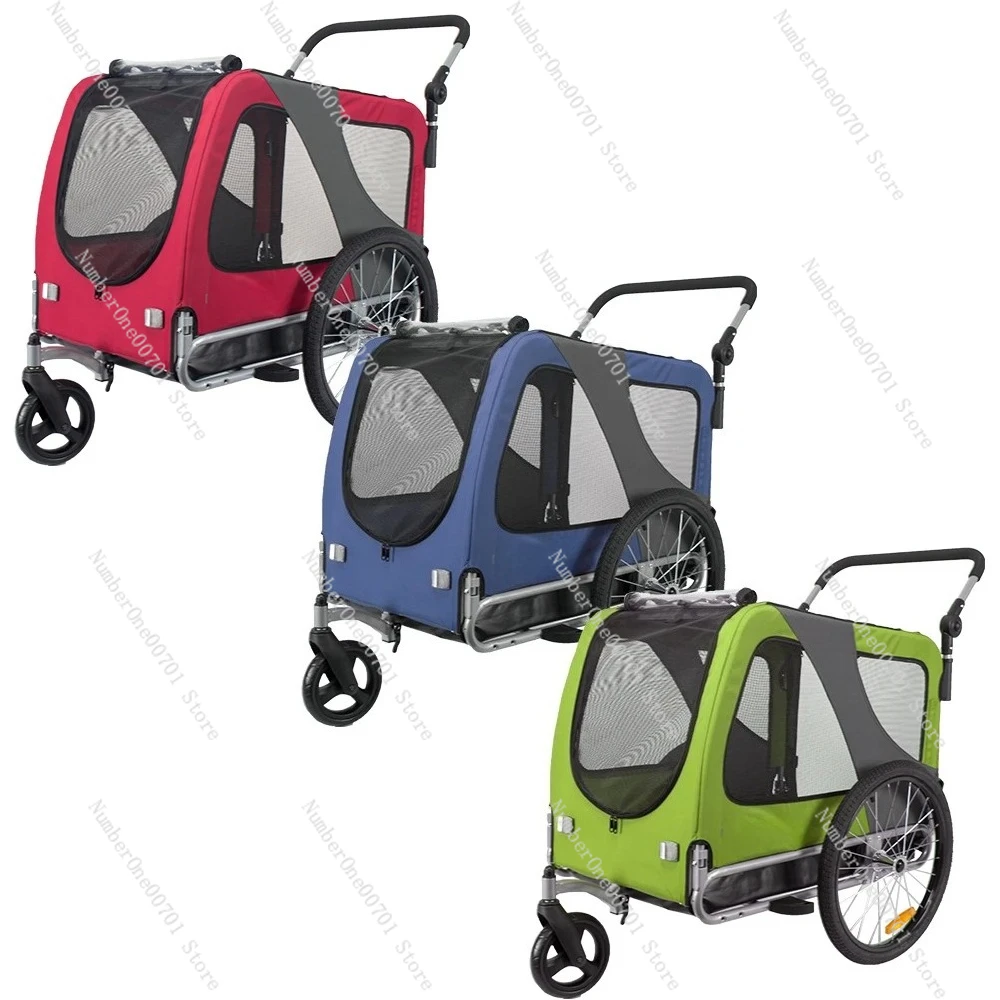 دراجة مقطورة الجملة دراجة الحيوانات الأليفة مقطورة M L XL حجم الكلب دراجة مقطورة الإفراج السريع وسهلة قابلة للطي 2 في 1 عربة