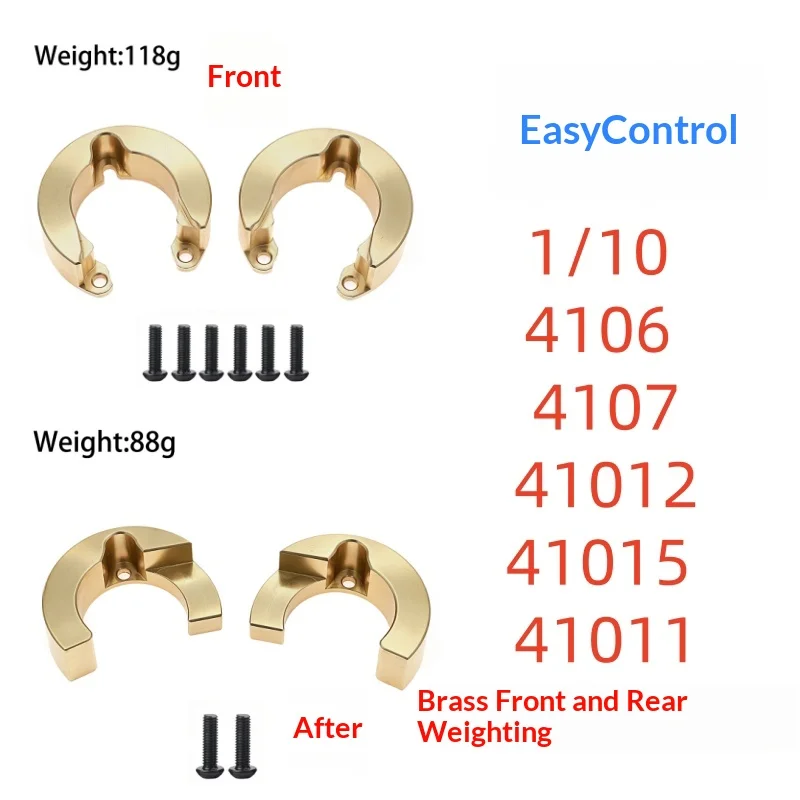 Yikong Yk 1/10 4106 4107 41012 41015 41011 Upgrade And Retrofit Brass Front And Rear Axle Counterweight Upgrade Accessories