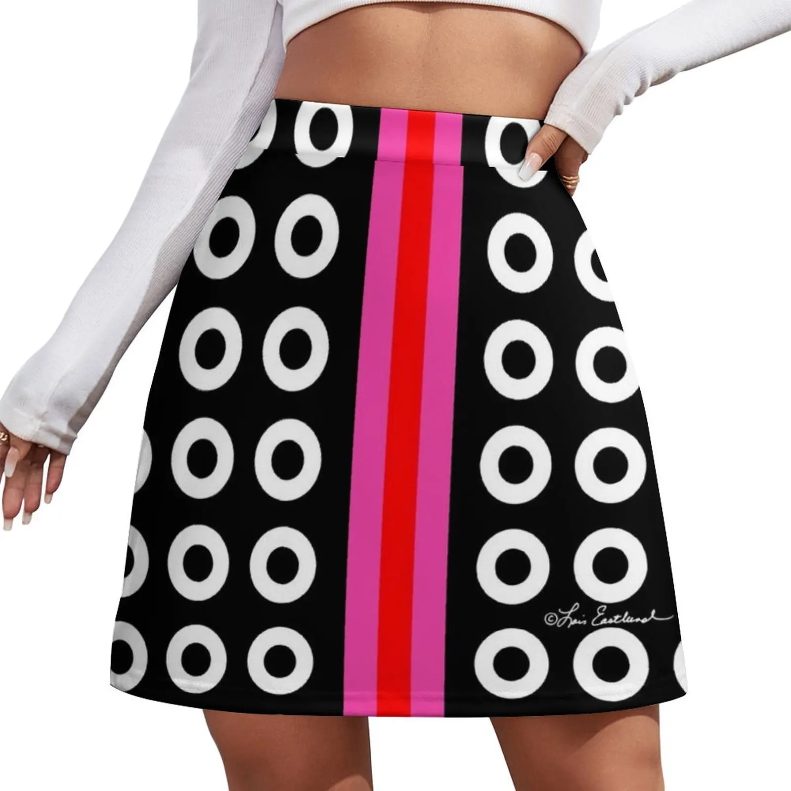 

Dots and Stripes Mini Skirt women's golf wear summer elegant skirts for women Sexy mini skirt