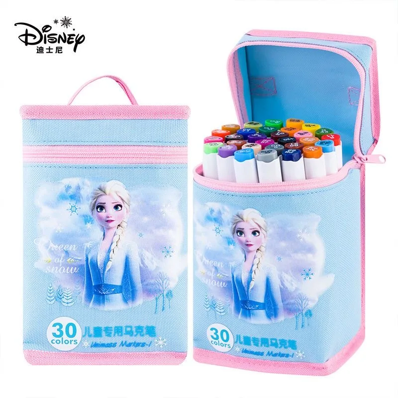 

Акварельная ручка с изображением мультфильма Диснея «Замороженный Человек-паук», студенческие канцелярские принадлежности, десять цветов, ручка