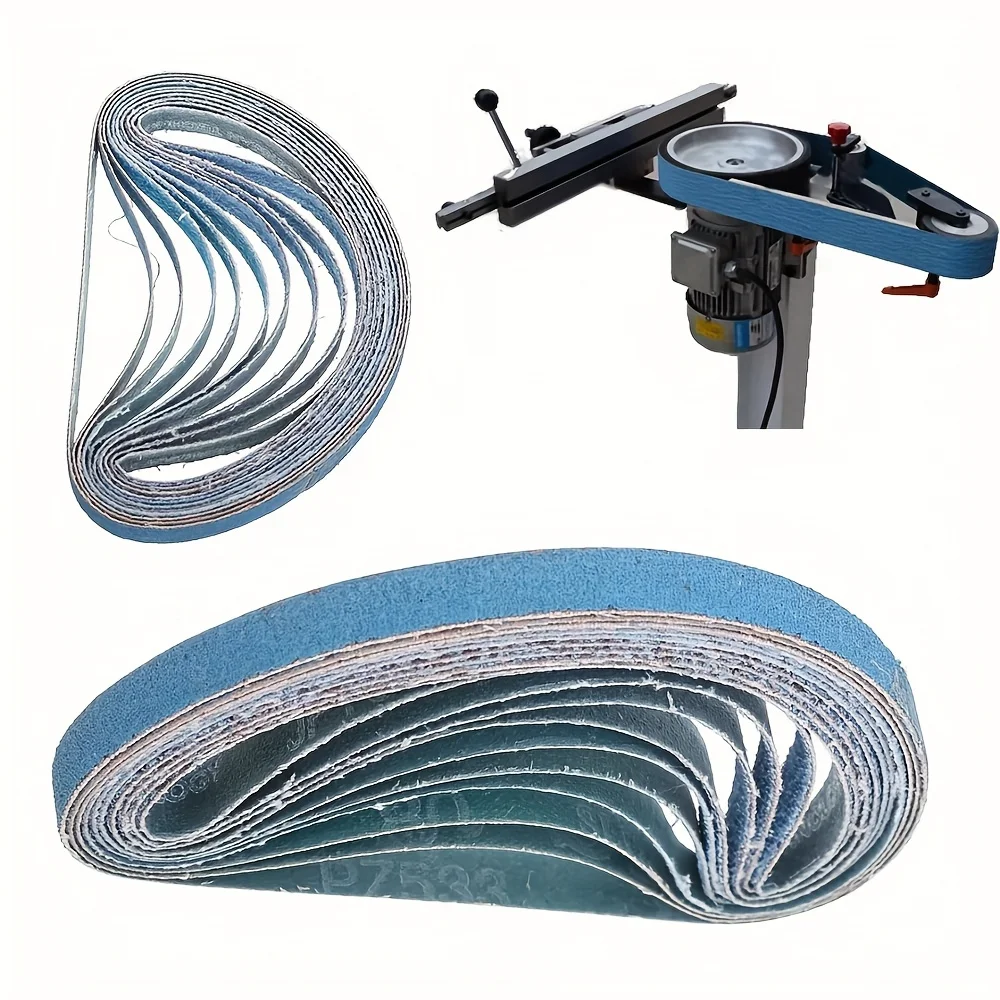 

10/12pcs/set 457*13mm Zircon Corundum Sanding Belts 40-120 Grit Grinding Polishing Sanding Belts For Metal Wood Plastic