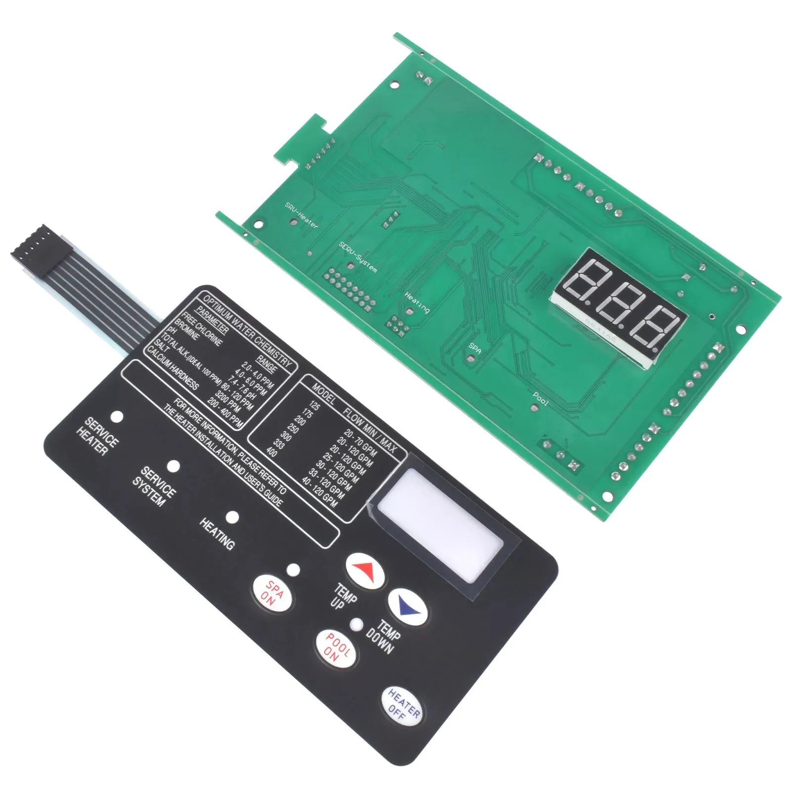 1 Set 42002-0007S Pool Heater Control Board & 472610Z Switch Membrane Pad Kit For Pentair MasterTemp 200 250 300 400 Accessories