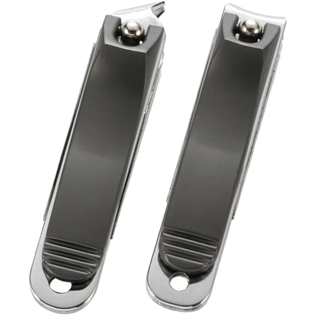 

2Pcs Nail Clipper Stainless Steel Sharp Nail Clipper Set Portable for Men Women Fingernail Toenail Trimmer Manicure Pedicure