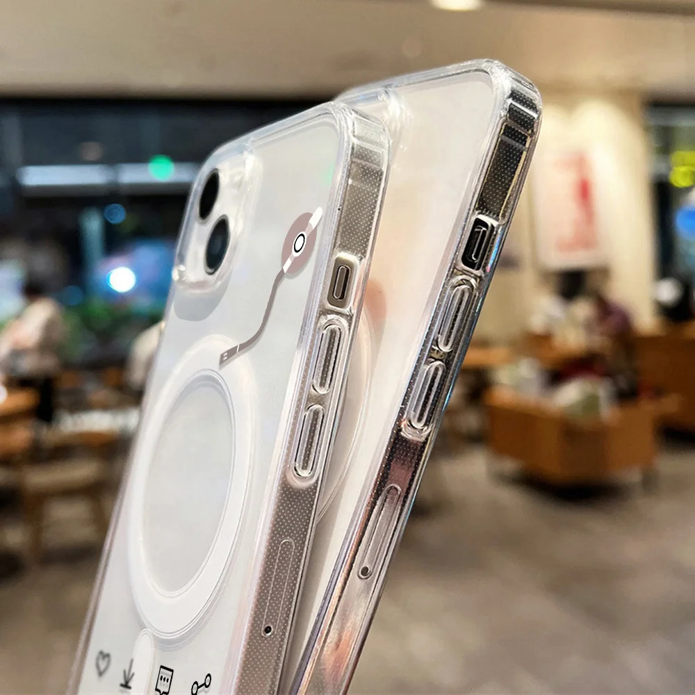 Für Magsafe Drahtlose Ladegerät Fall Für Samsung A56 5g A16 A55 A26 A36 A54 A06 A25 S23 S24 FE S25 Ultra magnetische Transparente Abdeckung