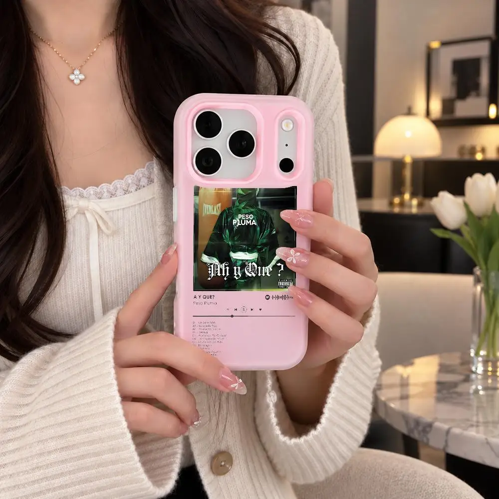 Pop Singer P-Peso PlumaS Phone Case Candy Color 2 IN 1 Clear Matte Cover for iPhone 18 17 16 15 14 13 Pro Max