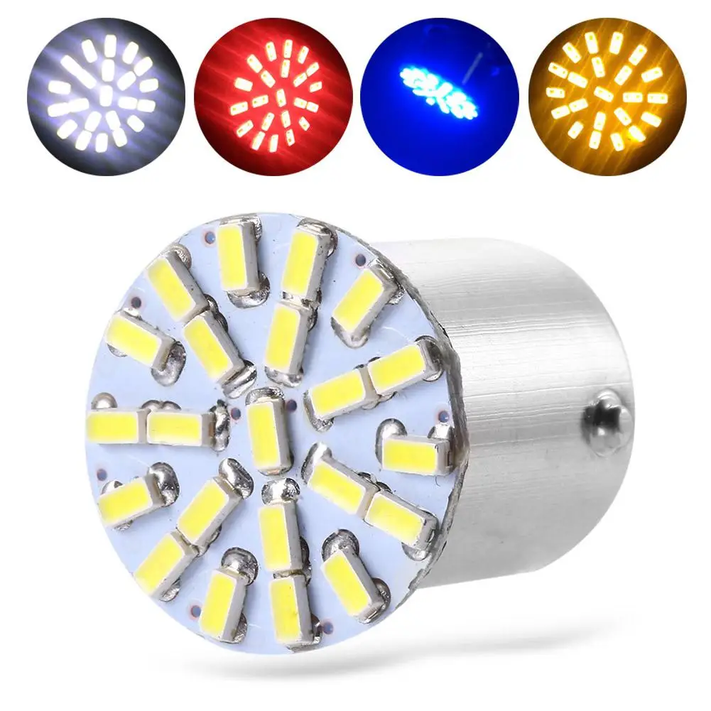 

50pcs BA15S P21W 1156 BAY15D 1157 3014 22 SMD LED Car Auto Indicator Lights Parking Lamp Bulb DC 12V