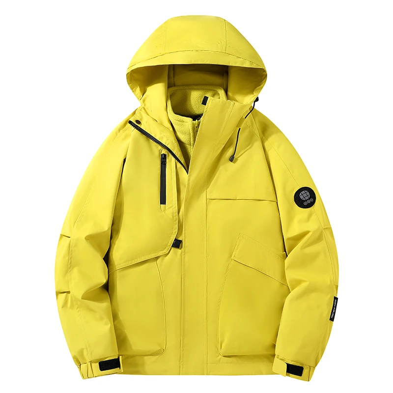 

Утолщенная водонепроницаемая ветрозащитная куртка для отдыха на открытом воздухе и рыбалки, удобный универсальный комплект из двух предметов