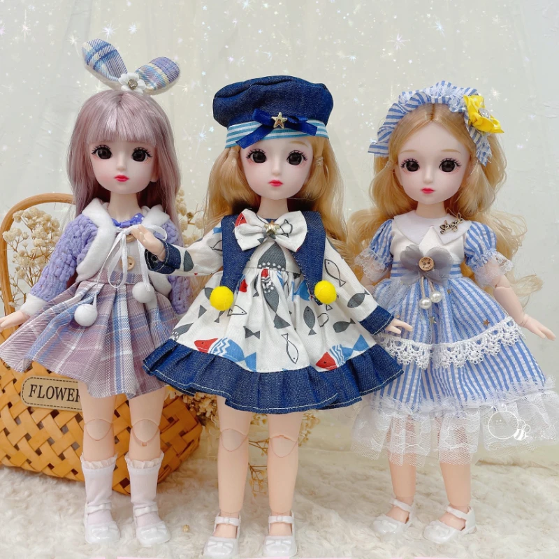 27style Fashion 30cm Doll (B) or Dress Up Clothes (A) Accessories Princess Doll Bjd Doll Children's Girl Birthday Gift Toys