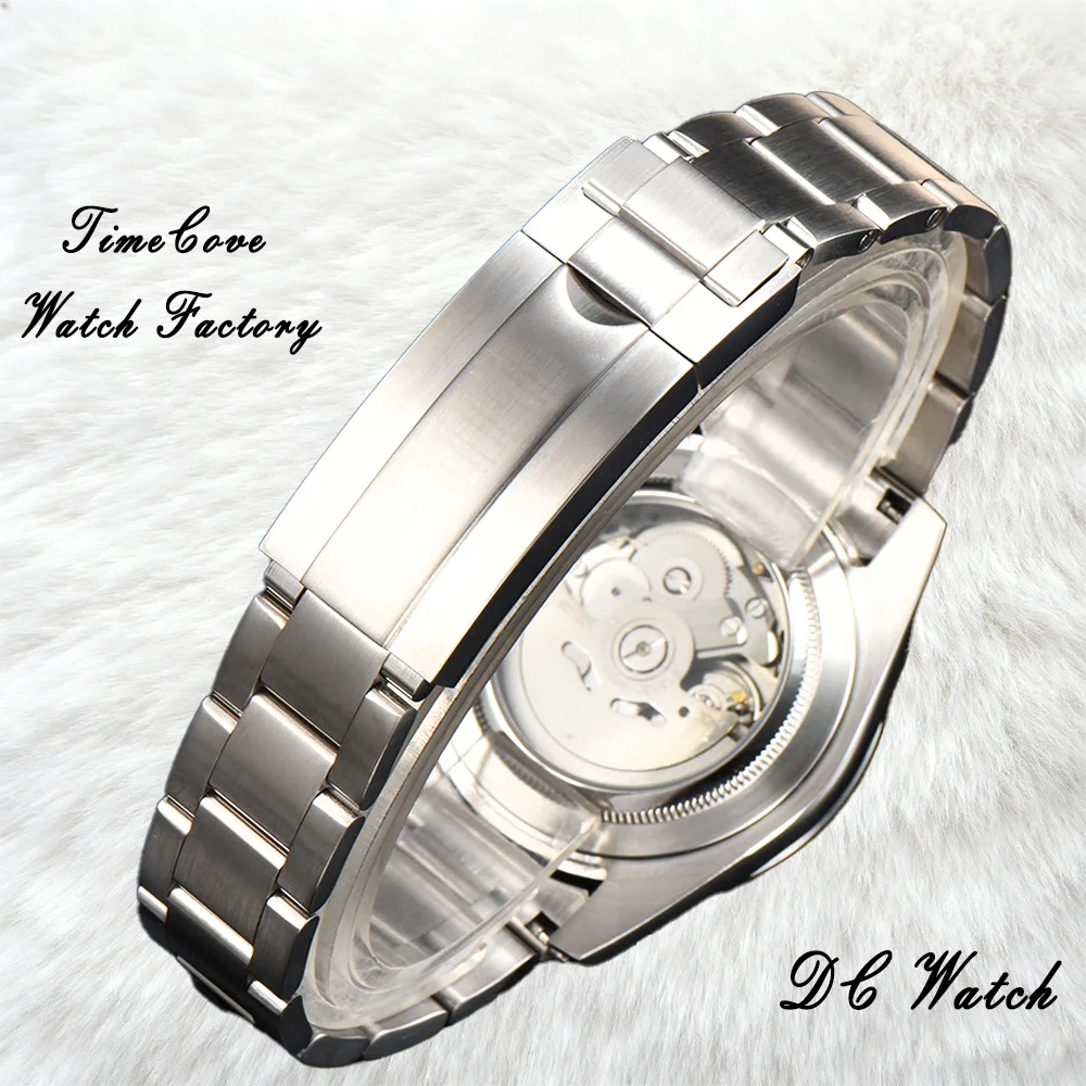 ل NH35 شعار مخصص ساعة مقاوم للماء كرونوغراف حركة أوتوماتيكية ساعات صدفي ساعة حالات ساعات من الفولاذ المقاوم للصدأ