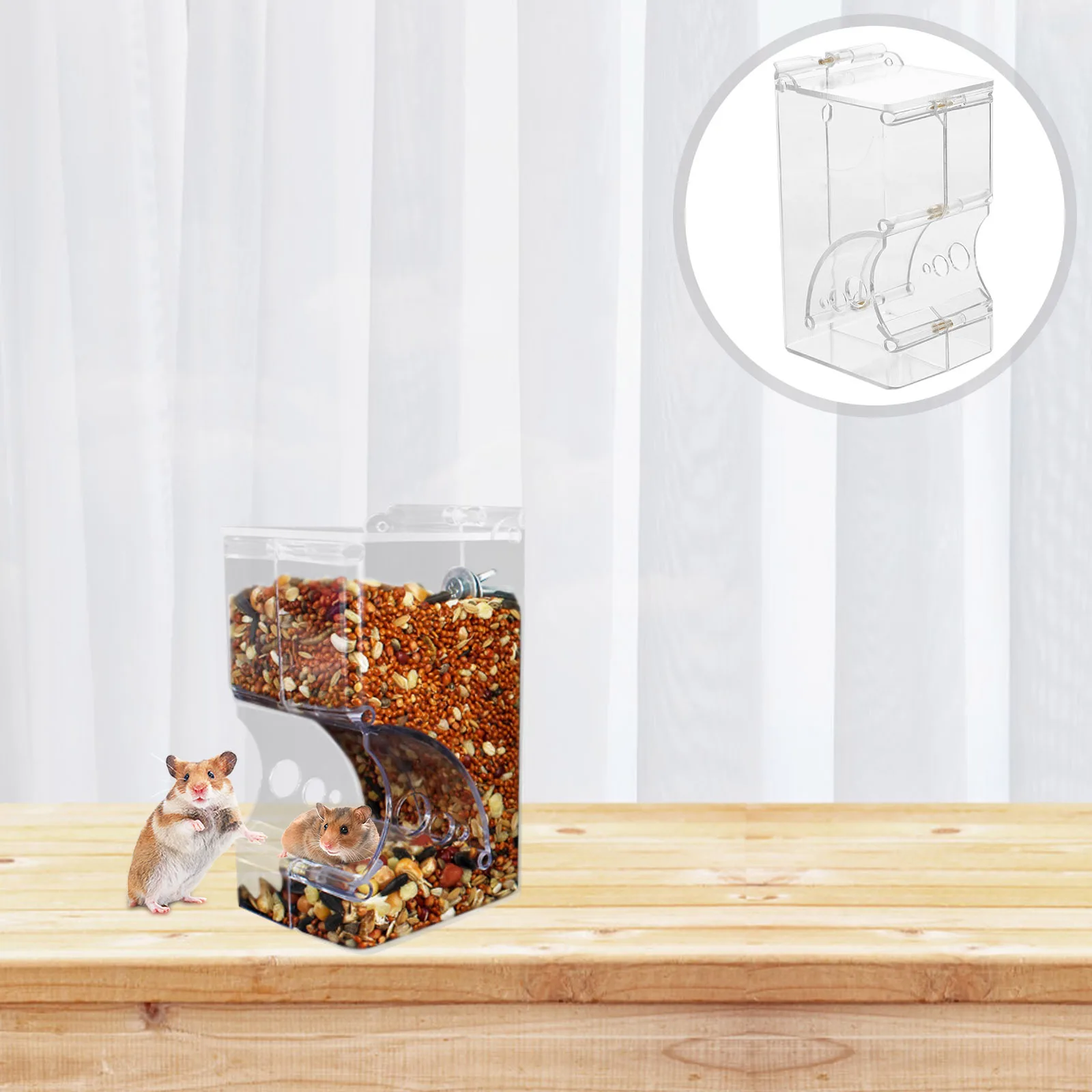 

Automatic Hamster Feeder Multiuse Water Bottle Holder Dwarf Hideout Practical Compact Guinea Pig Rabbit Squirrel Accessory