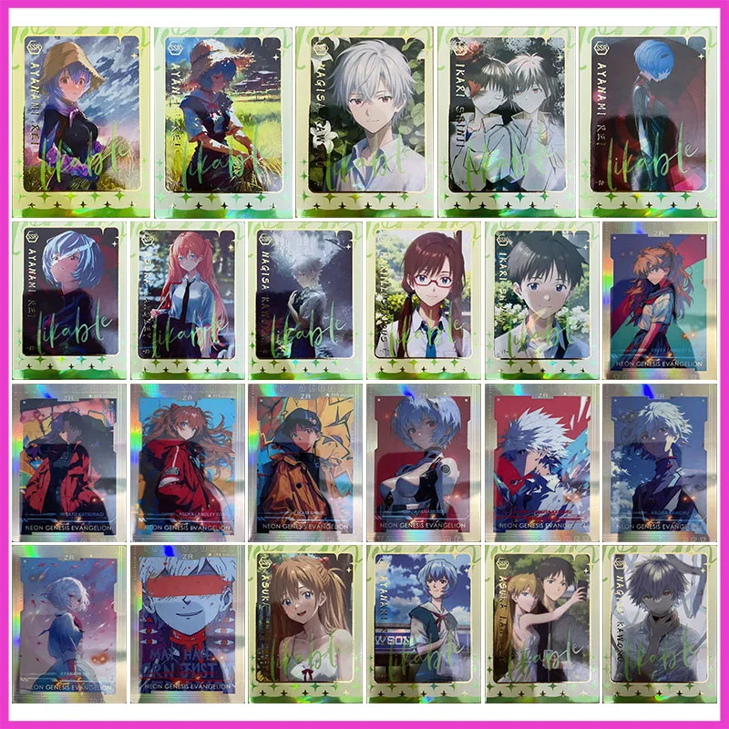 

Anime Goddess Story SSR ZR Collectible Card Ayanami Rei Nagisa Kaworu Ikari Shinji Katsuragi Misato Toys for boys Birthday Gifts