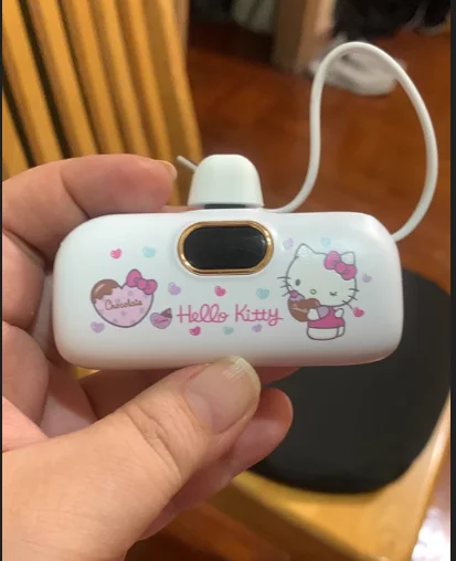 Sanrio personagens coleção 5000 mah tc plug-in banco de potência móvel apple android grande capacidade carregador de banco de potência presente