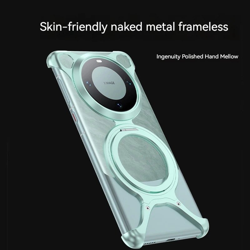 

Aluminum Alloy Frameless Metal Skeleton Mobile Phone Case For Huawei Mate X5 XT 60 70 Pro Ultra thin New Magnetic Bracket Shell