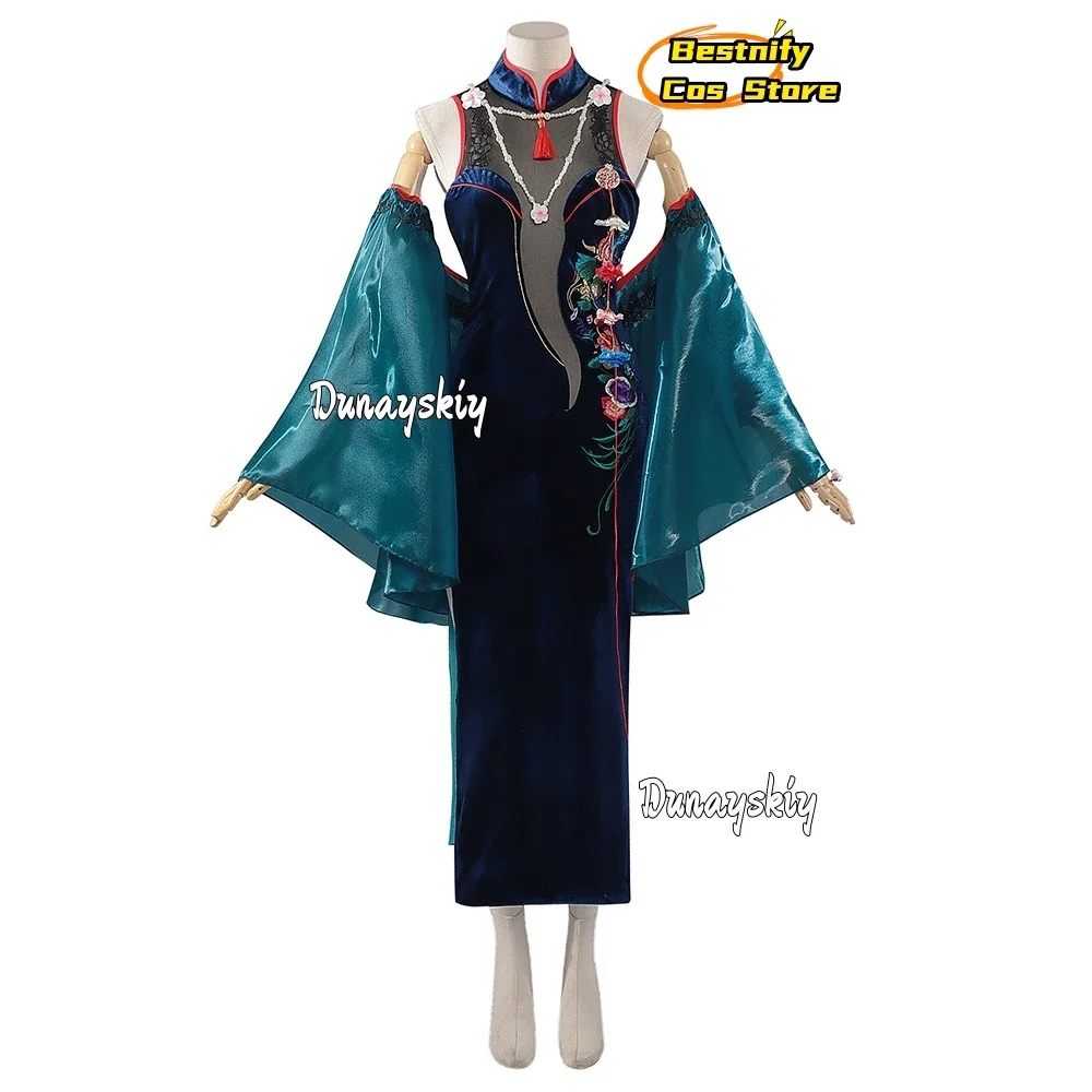 أزياء كوسبلاي جيم الطريق إلى أي مكان كابيرنت التأثيرية فستان شيونغسام على الطراز الصيني فستان ريترو كابيرنيت شعر مستعار للعب الأدوار حذاء سو #6