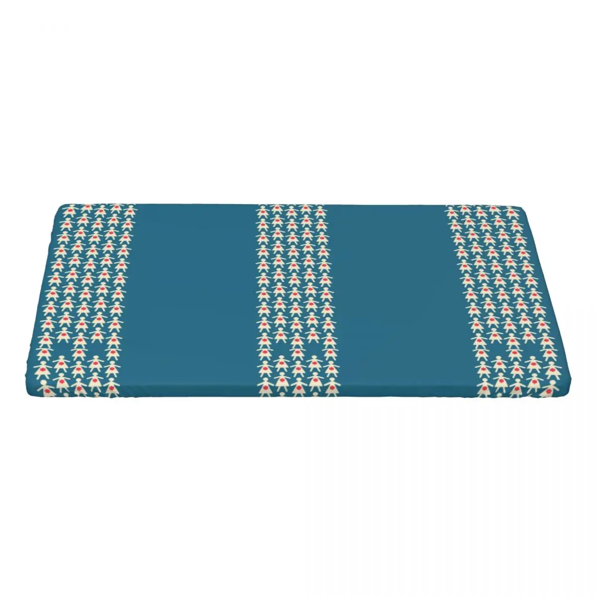 Custom Rectangular Fitted Flower Dress Girl Blue Table Cloth Waterproof Tablecloth Outdoor 4FT Table Cover