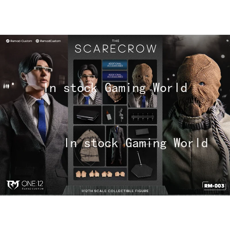 

In Stock Remad Custom RM003 Gotham City Scarecrow 1/12 Action Figure Toy and Gift Collection Fan Hobby