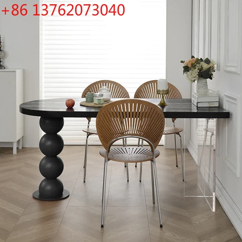 Wood Desk Dining Table Study Nordic Dressing Hallway Dining Table Wall Balcony Makeup Corner Writing Muebles Home Furniture