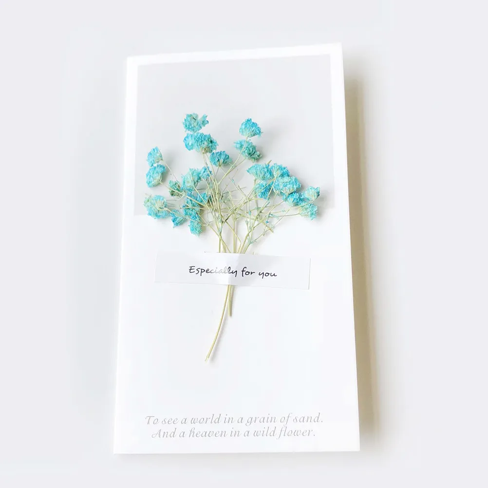 

10Pcs Dried Flower Greeting Cards Beautiful Handmade Party Cards for Anniversary Birthday Thank You Note Card Set