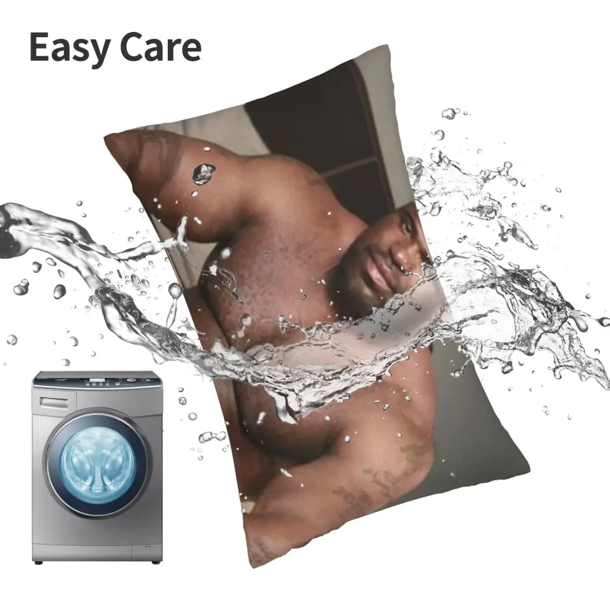 Big Dick Black Guy Meme Barry Wood Rectangle Pillowcase Cushion Cover Decorative Bedroom Bed Home Comfort Throw Pillow view 6