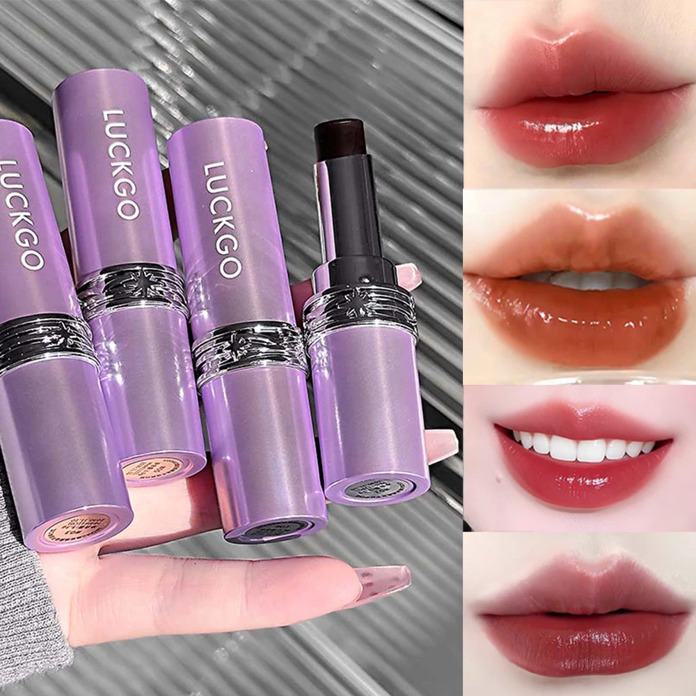 Velvet Matte Black Color-changing Lipstick LUCKGO Smooth Texture Long-lasting Hydration Lip Gloss Nourishing Lip Gloss