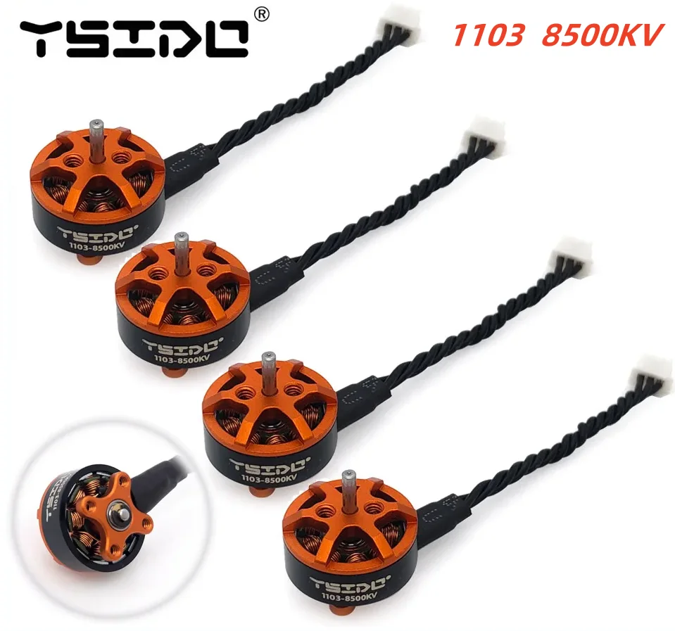 YSIDO 1103 8500KV 1-2s Lipo Brushless Motor 1.5mm Shaft for Gemfan HQprop 65mm Propeller Tinywhoop Pavo20 Bassline Micro Drones