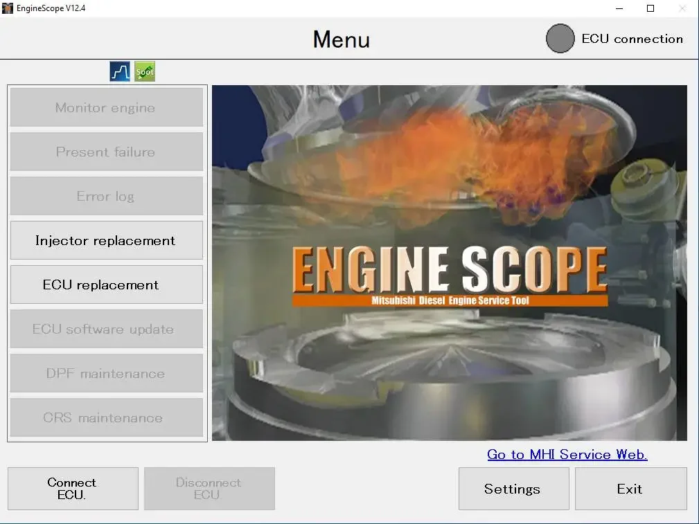 EPC-SOFTWARE For Mitsubishi Diesel Engine EngineScope V12.4.2 Service Tool+Keygen