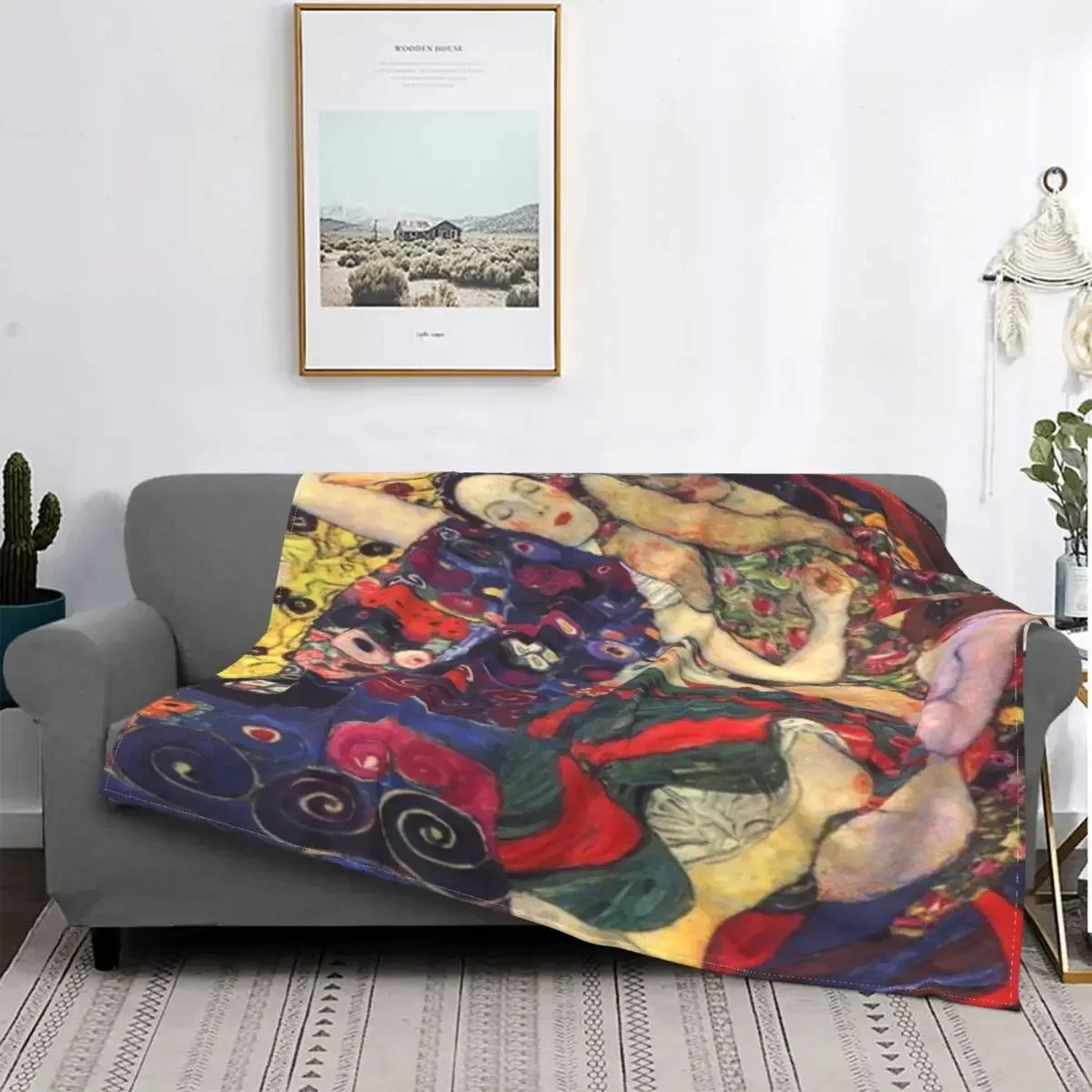 Gustav Klimt Throw Blanket Blankets Anime Bed Sheets Bedspread On The Bed Warm Blanket Bedspread On The Sofa Queen King Szie