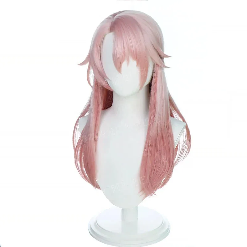 Game Honkai: Star Rail Jiaoqiu Косплей Парик Мужчины 60 см Розовые Длинные Волосы Jiaoqiu Косплей Термостойкий Парик Бесплатная Кепка Для Парика