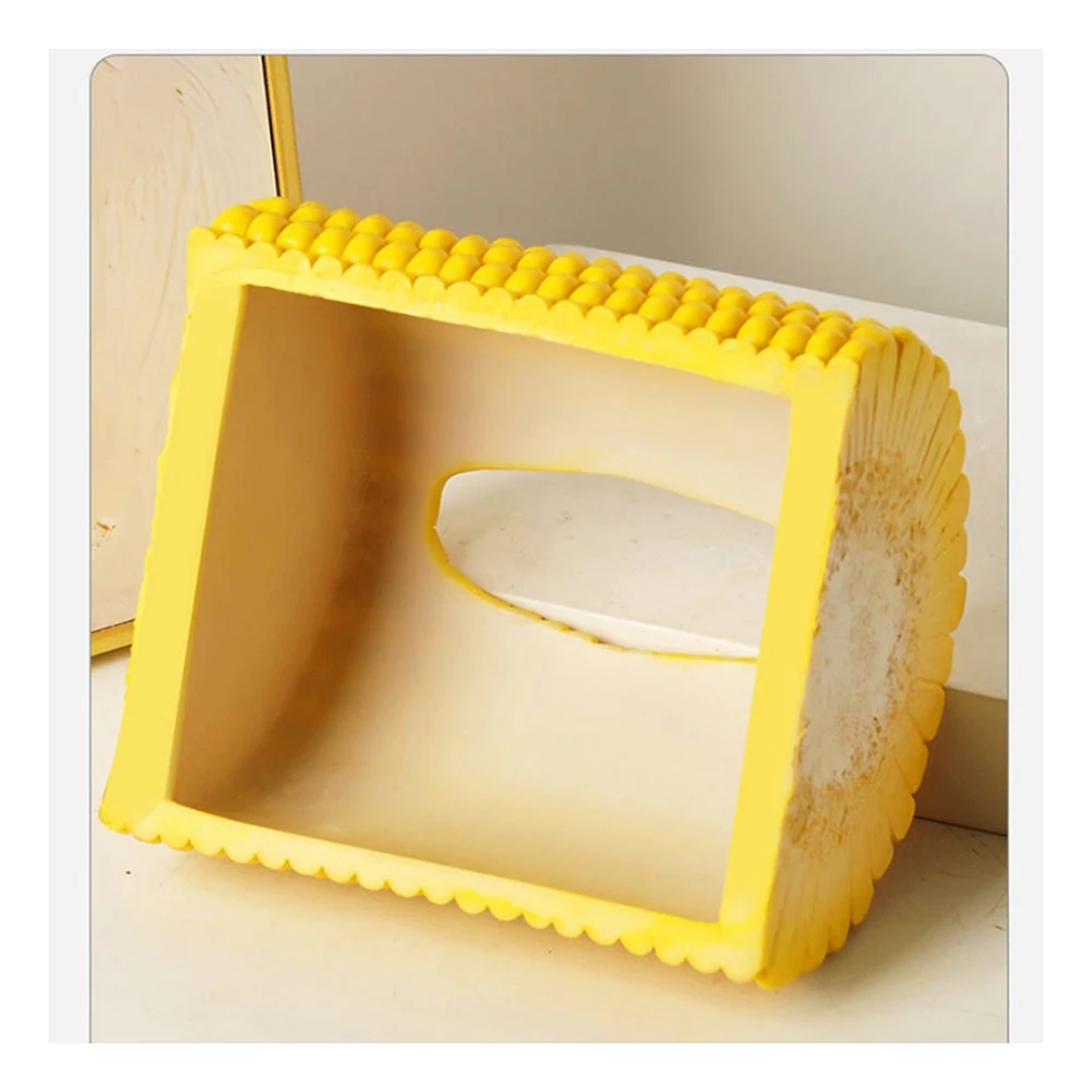 

AB08-Симняя коробка для салфеток в форме кукурузы, ящик для бумаги из смолы, декор для гостиной, украшения, коробка для хранения бумаги