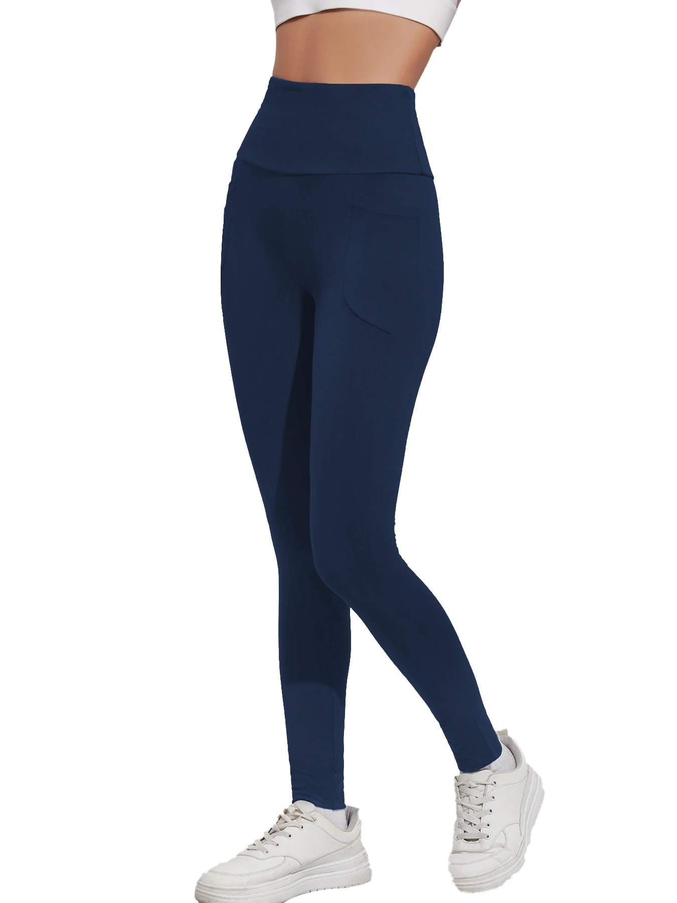 

Super Soft Sports Leggings With Pockets For Women High Waisted Workout Yoga Running Push Up Gym Fitness Tight Pants Women's