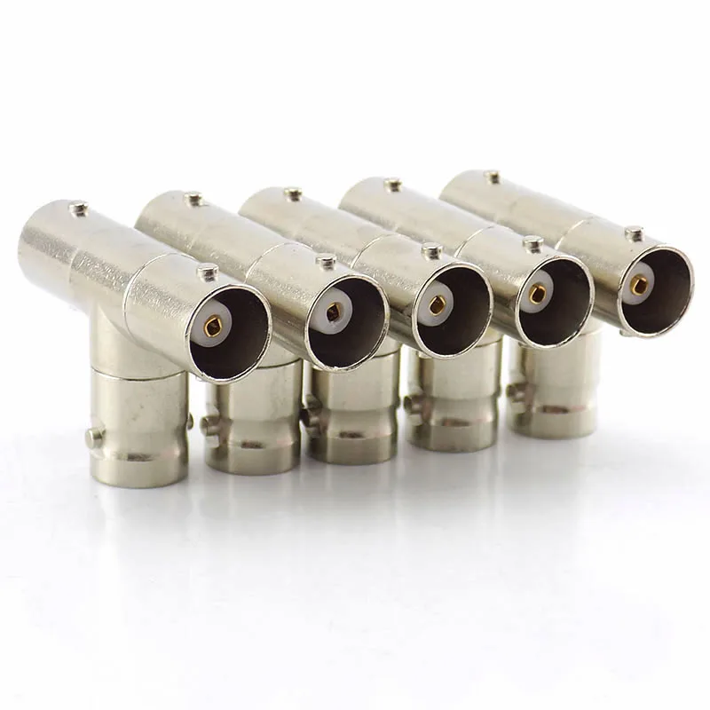 2pcs BNC Female Connector to 2 Female BNC Coupler Splitter Plug Adapter  3-way video adapter / monito E4