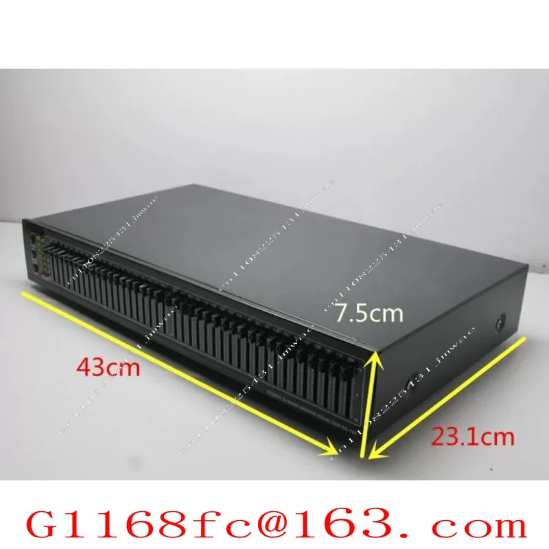 Dual 20 Segment Stereo Equalizer Amplifier Preamp EQ Tone Treble Midrange Bass 40-Band Equalizer Built-In Bluetooth EQ-799